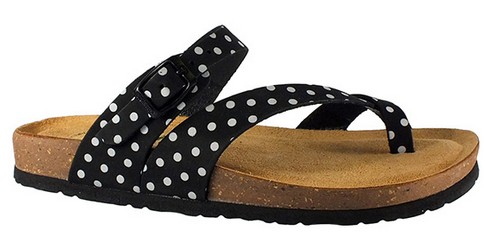 Sandra Sandals in black or red dots