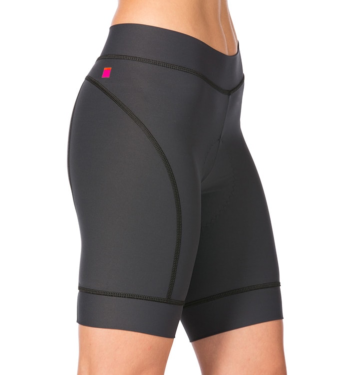 Side view closeup of Terry Breakaway Short in Charcoal