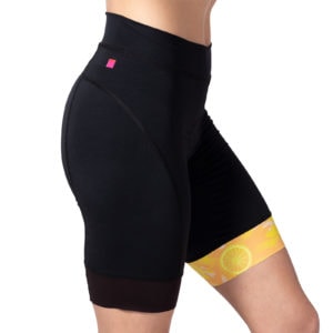 Side view closeup of Terry Peloton TDF Short, a great choice for indoor cycling