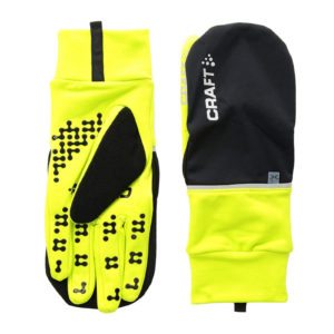 Fall Cycling Accessories: Craft Hybrid Weather Glove in neon green