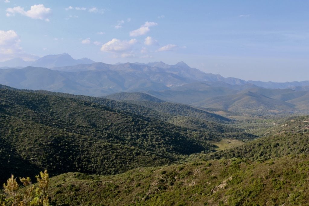 Distant mountains in Haute Corse, Corsica
