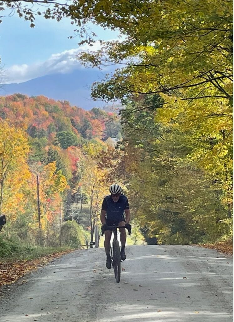 Dave Howard of Terry, powering up yet one more hill on the long gravel ride, Richard's Ride, 2021