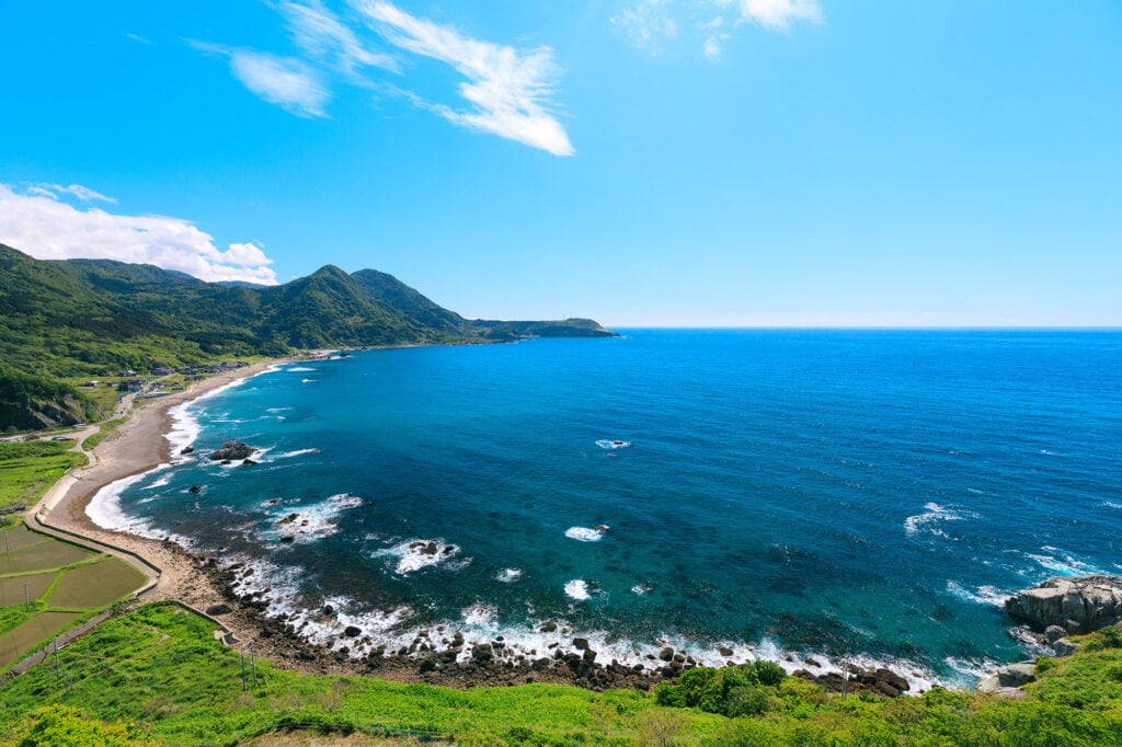 seaside view  on Sado Island, Japan