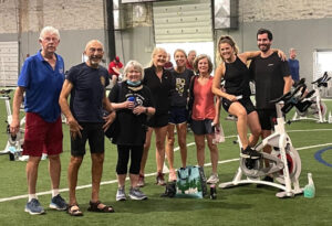 Rotary Cub members at a Spin-a-thon fundraiser