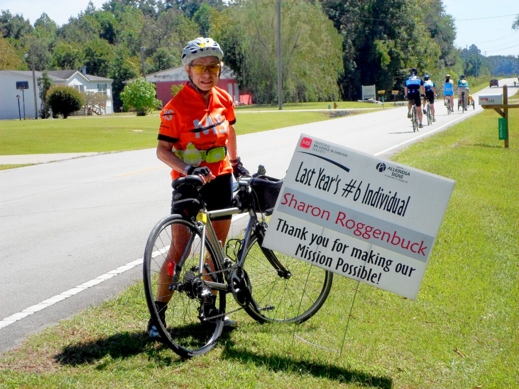 Sharon Roggenbuck, octogenarian triathlete and top fund raiser for multiple sclerosis