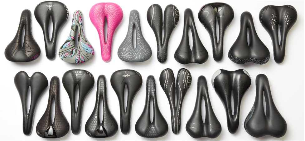 An array of Terry bike saddles for men and women
